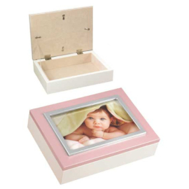 Porta-Joias Rosa Personalizável para Foto 10x15 cm
